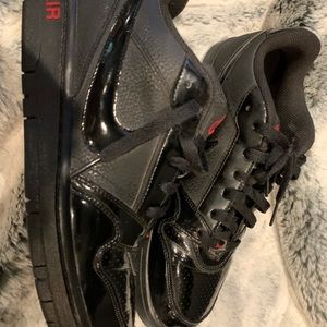 Patent Leather Air Force ones Black / Red